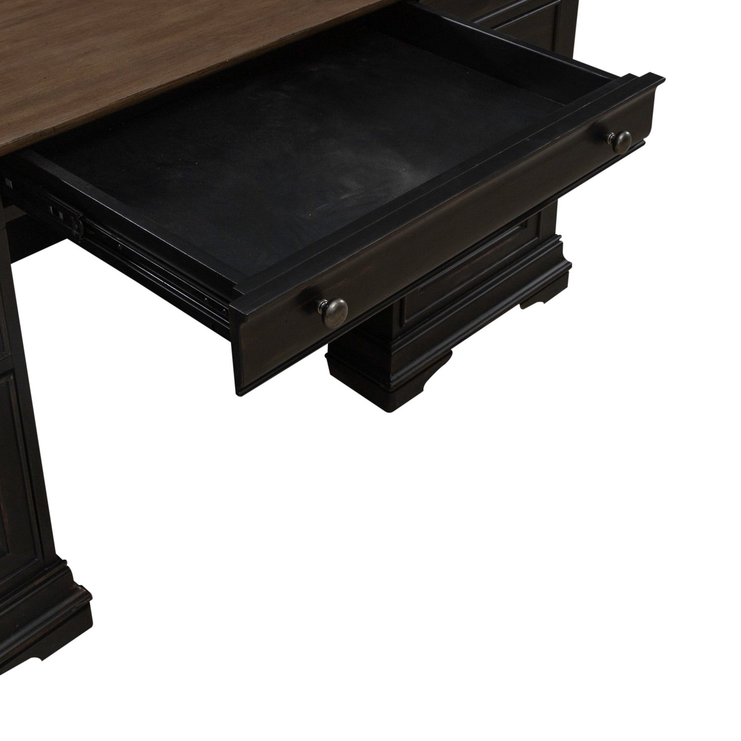 Meritage Rectangular Wood 3-Drawer Jr Executive Desk