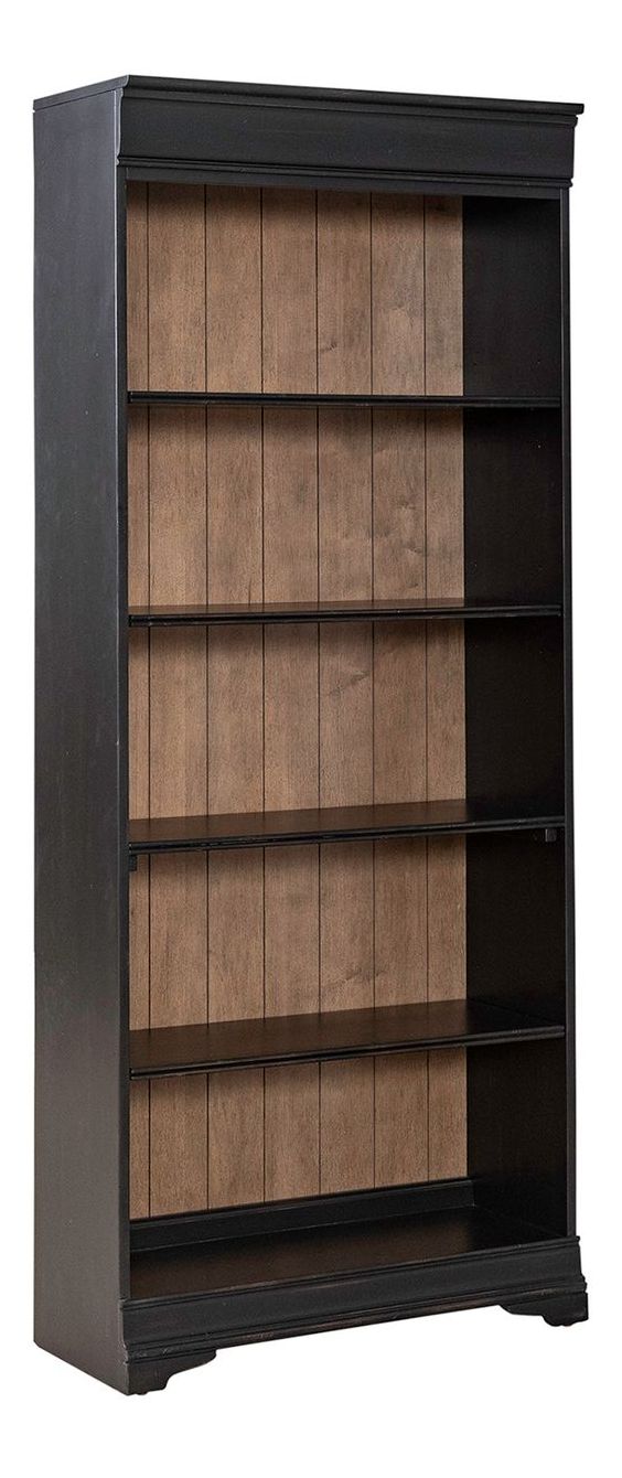 Meritage Wood Stepped Bookcase Wall