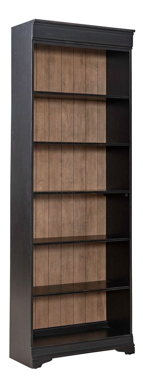 Meritage Wood Stepped Bookcase Wall