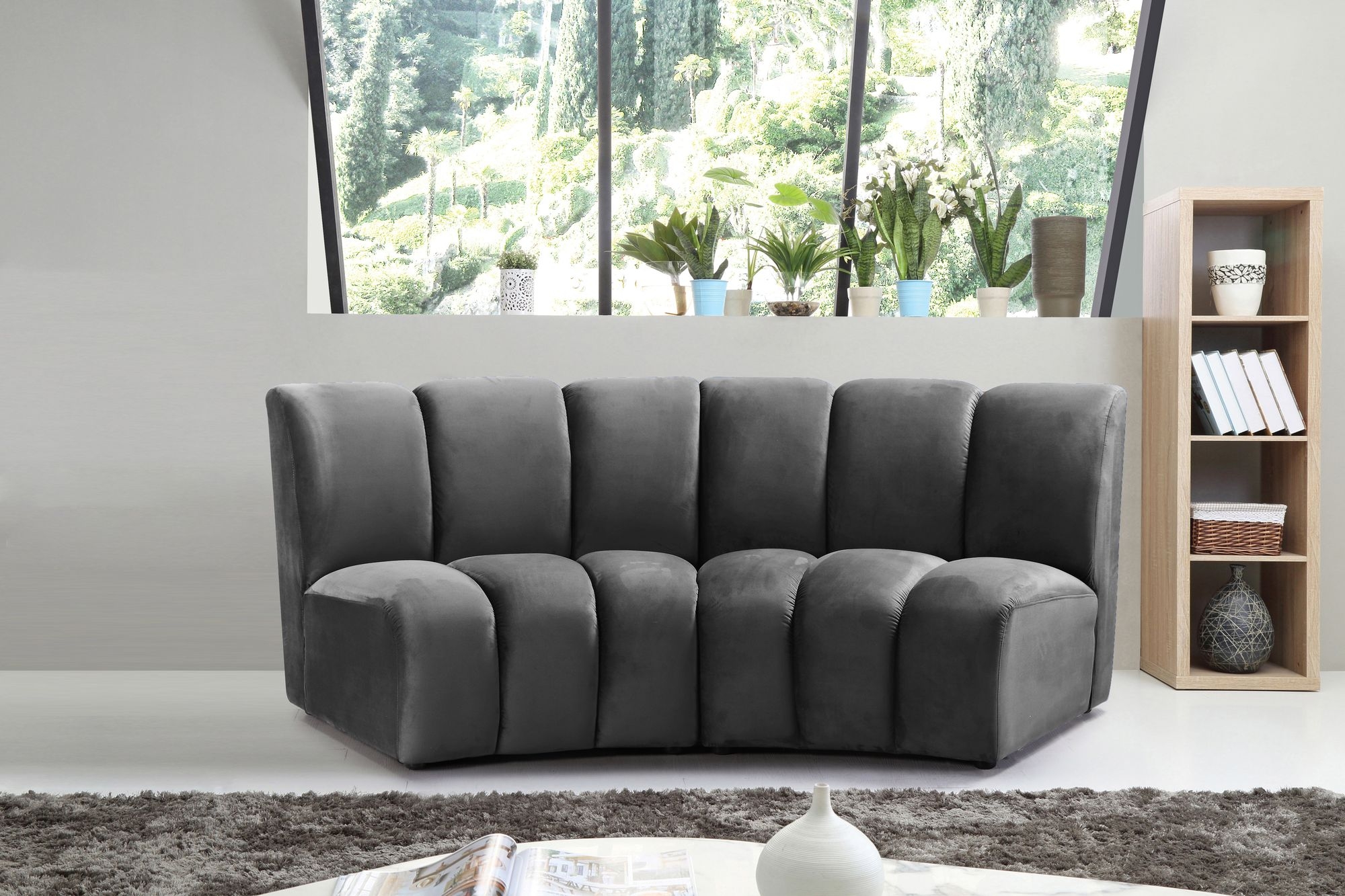 Infinity Velvet Modular Loveseat
