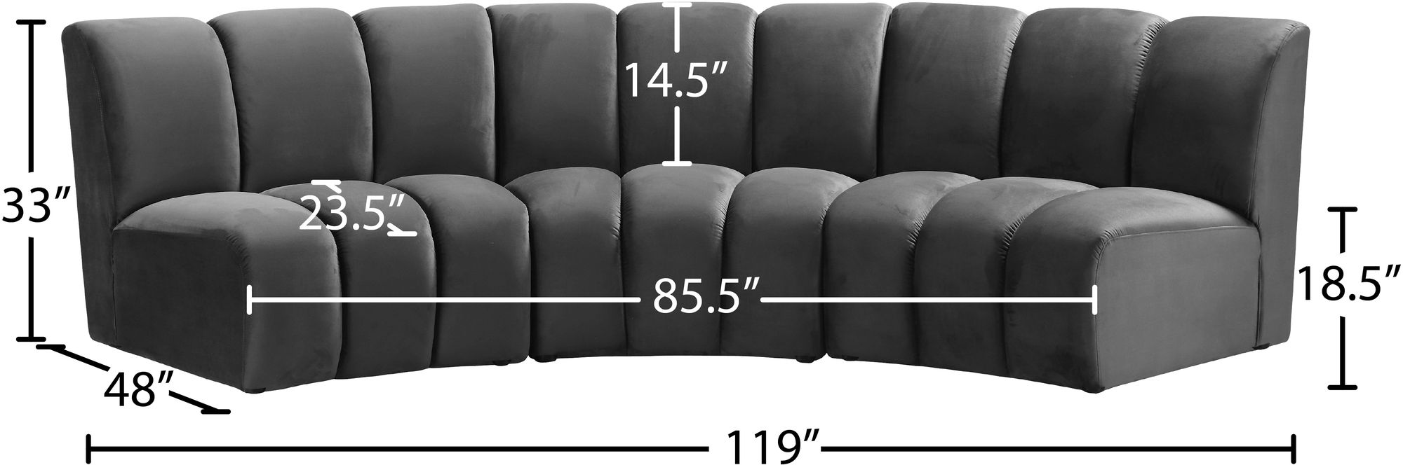 Infinity Velvet Modular Sofa