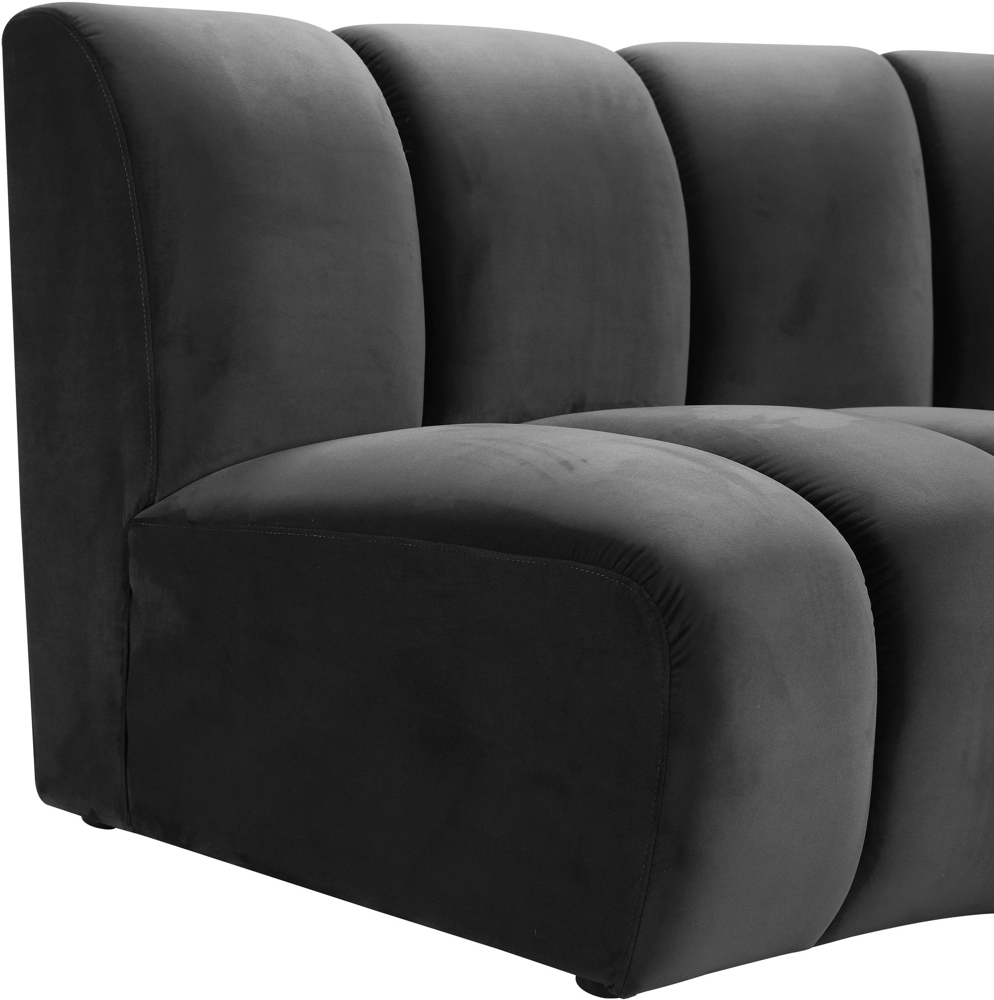 Infinity 148" 4-Piece Velvet Modular Sectional