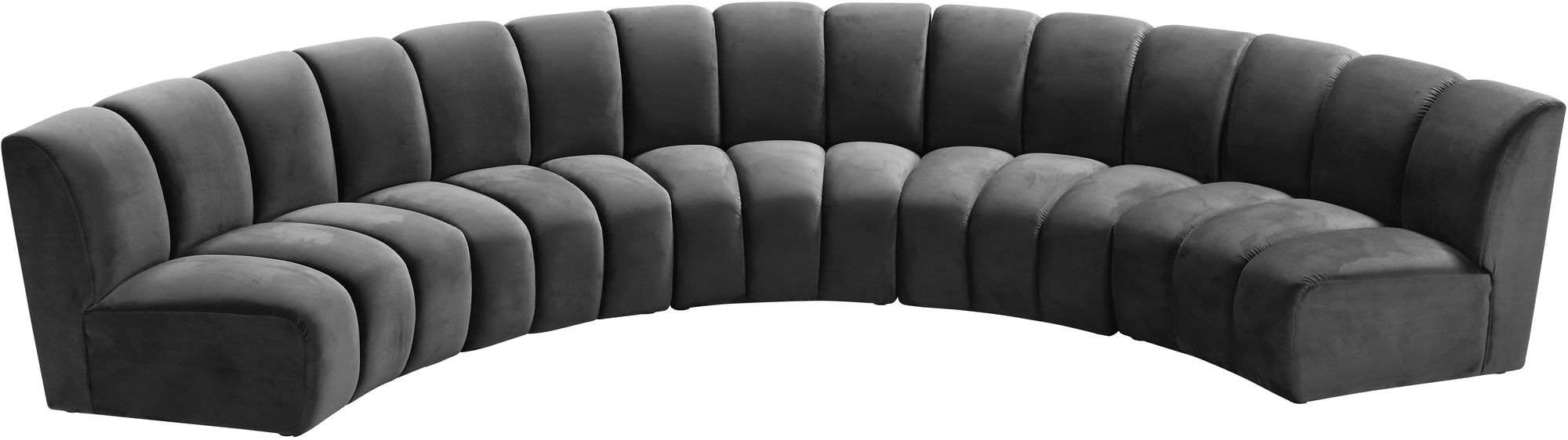 Infinity 167" 5-Piece Velvet Modular Sectional