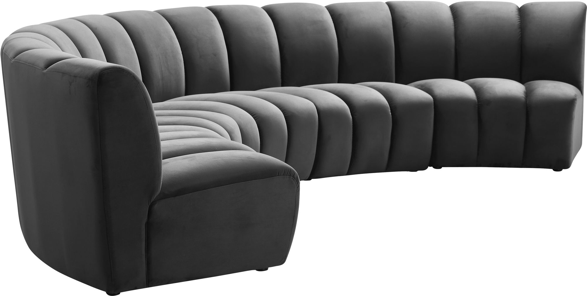 Infinity 167" 5-Piece Boucle Fabric Sectional Sofa