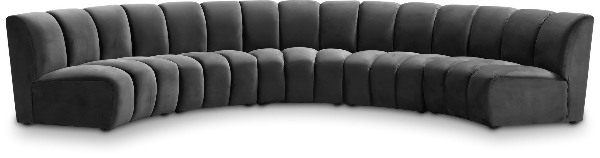 Infinity 167" 5-Piece Boucle Fabric Sectional Sofa