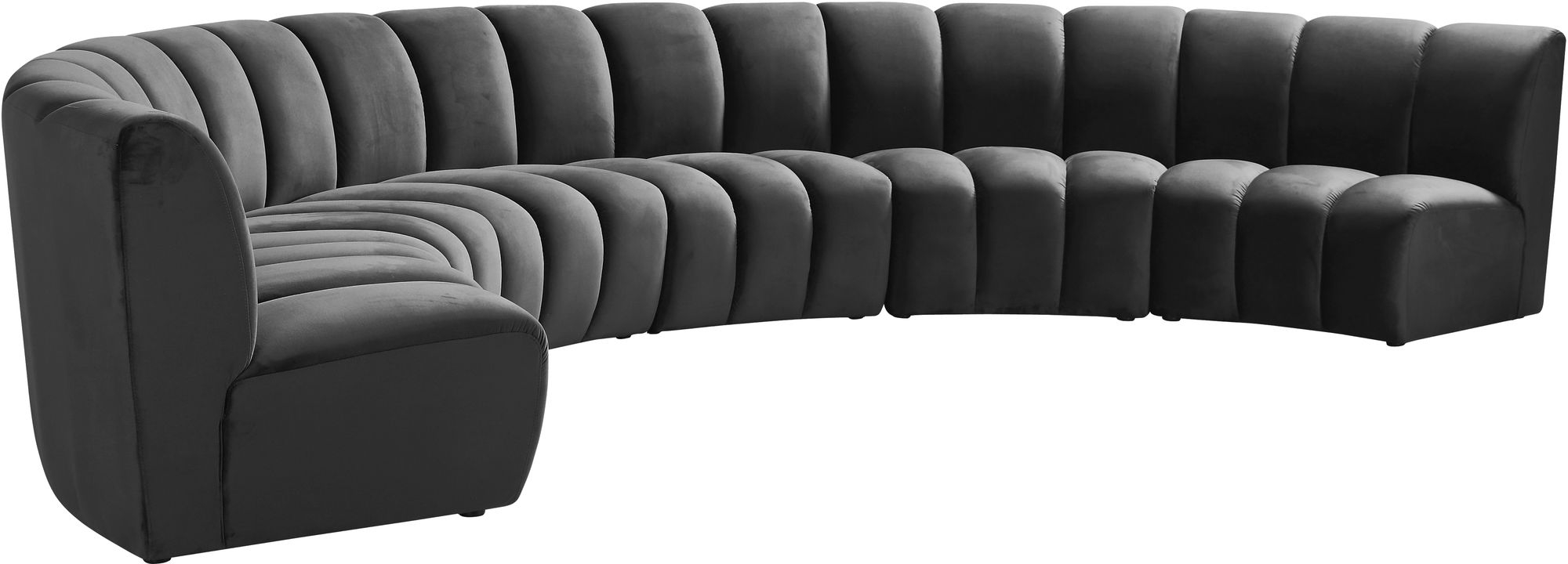 Infinity 174" 6-Piece Boucle Fabric Sectional Sofa