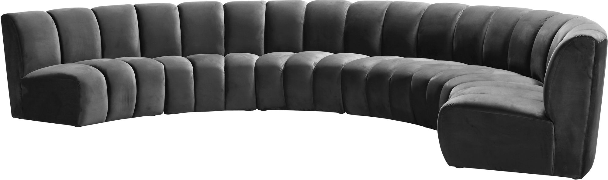 Infinity 174" 6-Piece Velvet Modular Sectional