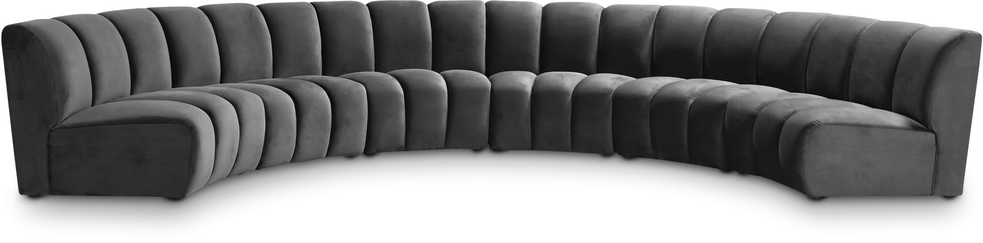 Infinity 174" 6-Piece Boucle Fabric Sectional Sofa