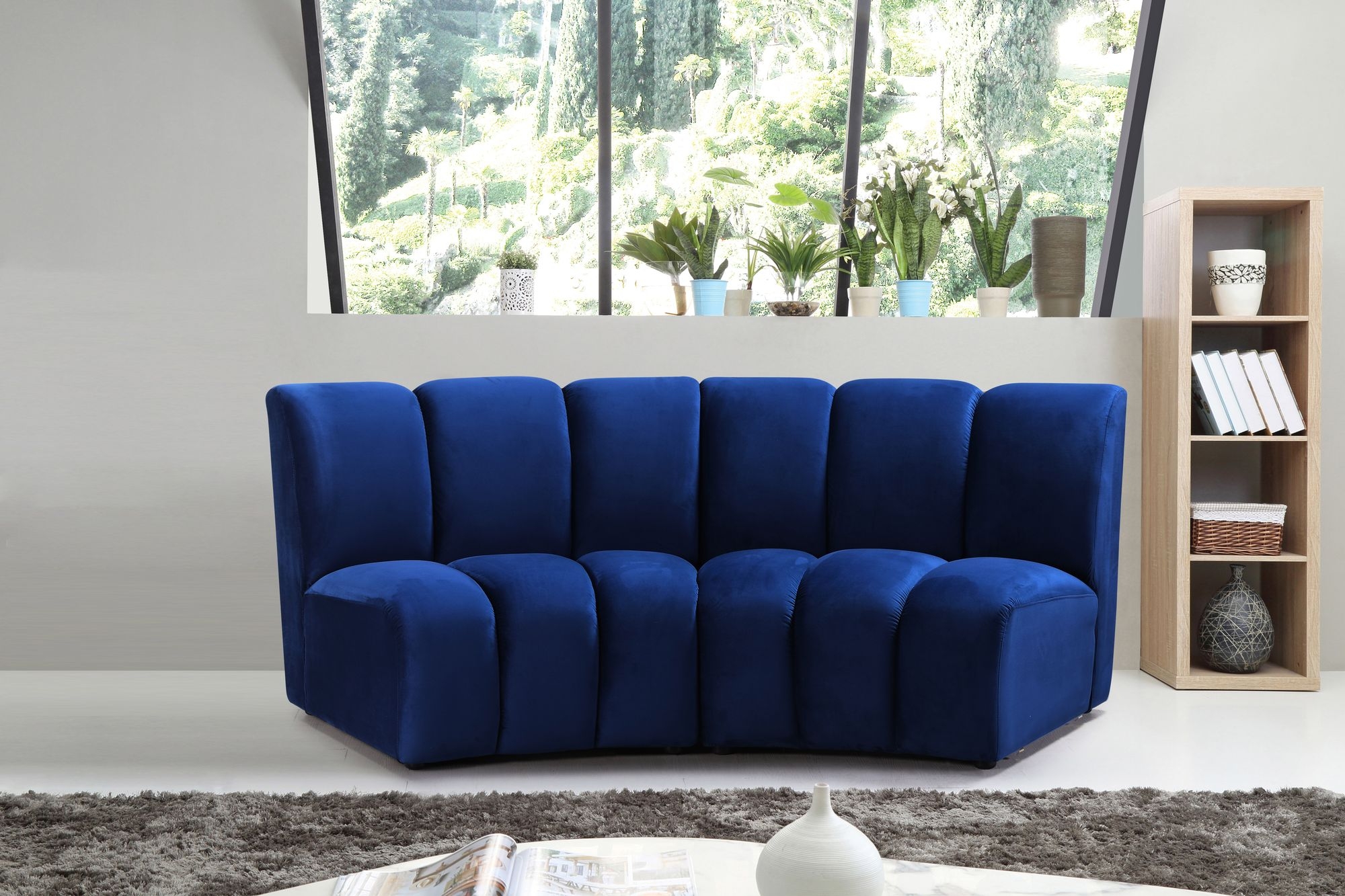 Infinity Velvet Modular Loveseat