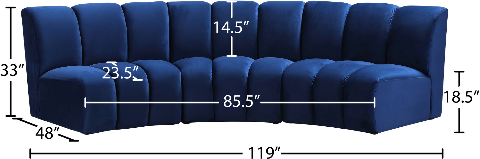 Infinity Velvet Modular Sofa