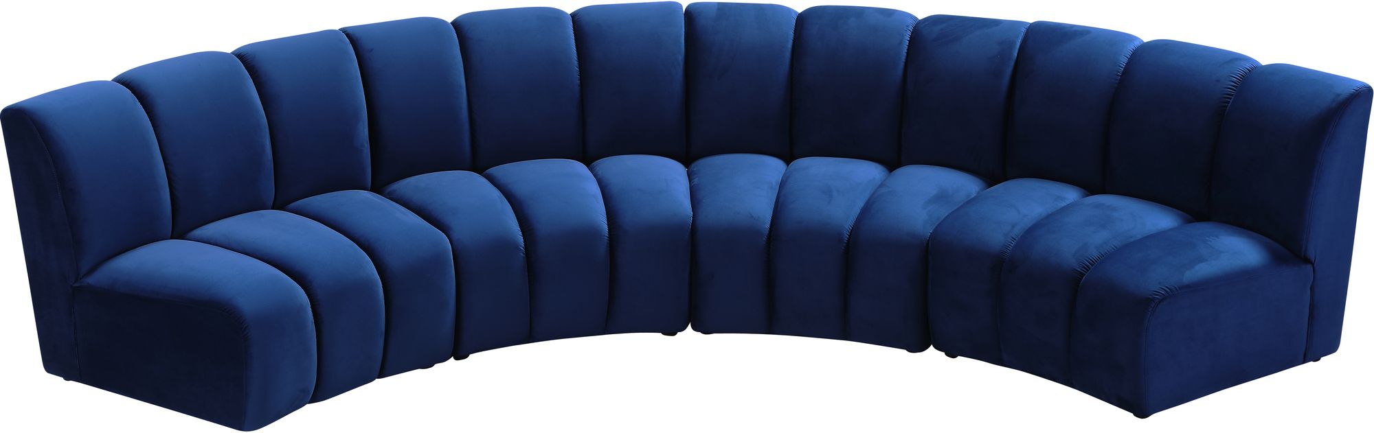 Infinity 148" 4-Piece Velvet Modular Sectional