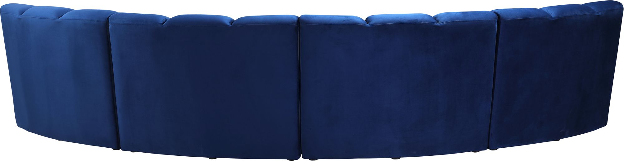 Infinity 148" 4-Piece Velvet Modular Sectional