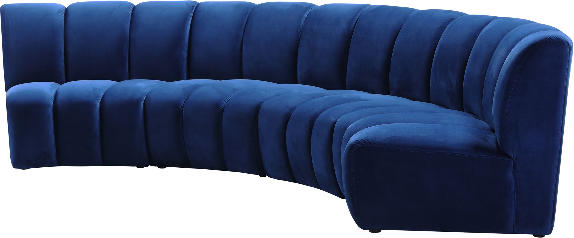 Infinity 148" 4-Piece Velvet Modular Sectional