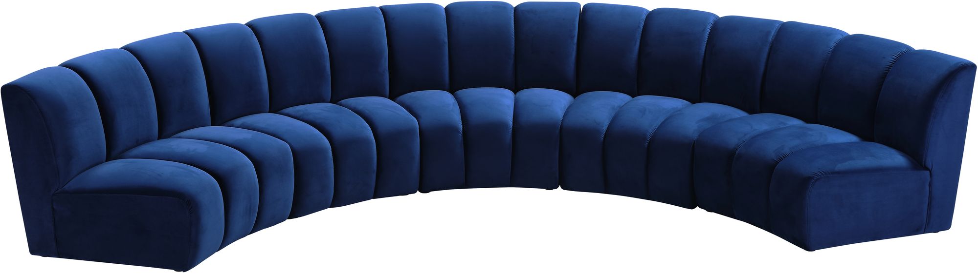 Infinity 167" 5-Piece Velvet Modular Sectional