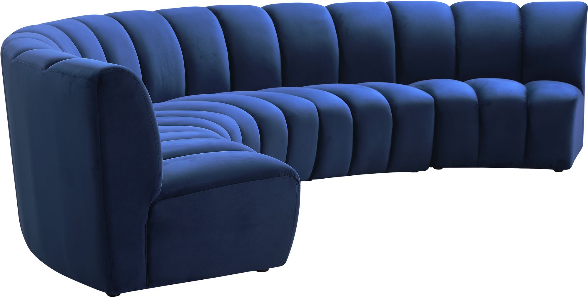 Infinity 167" 5-Piece Velvet Modular Sectional