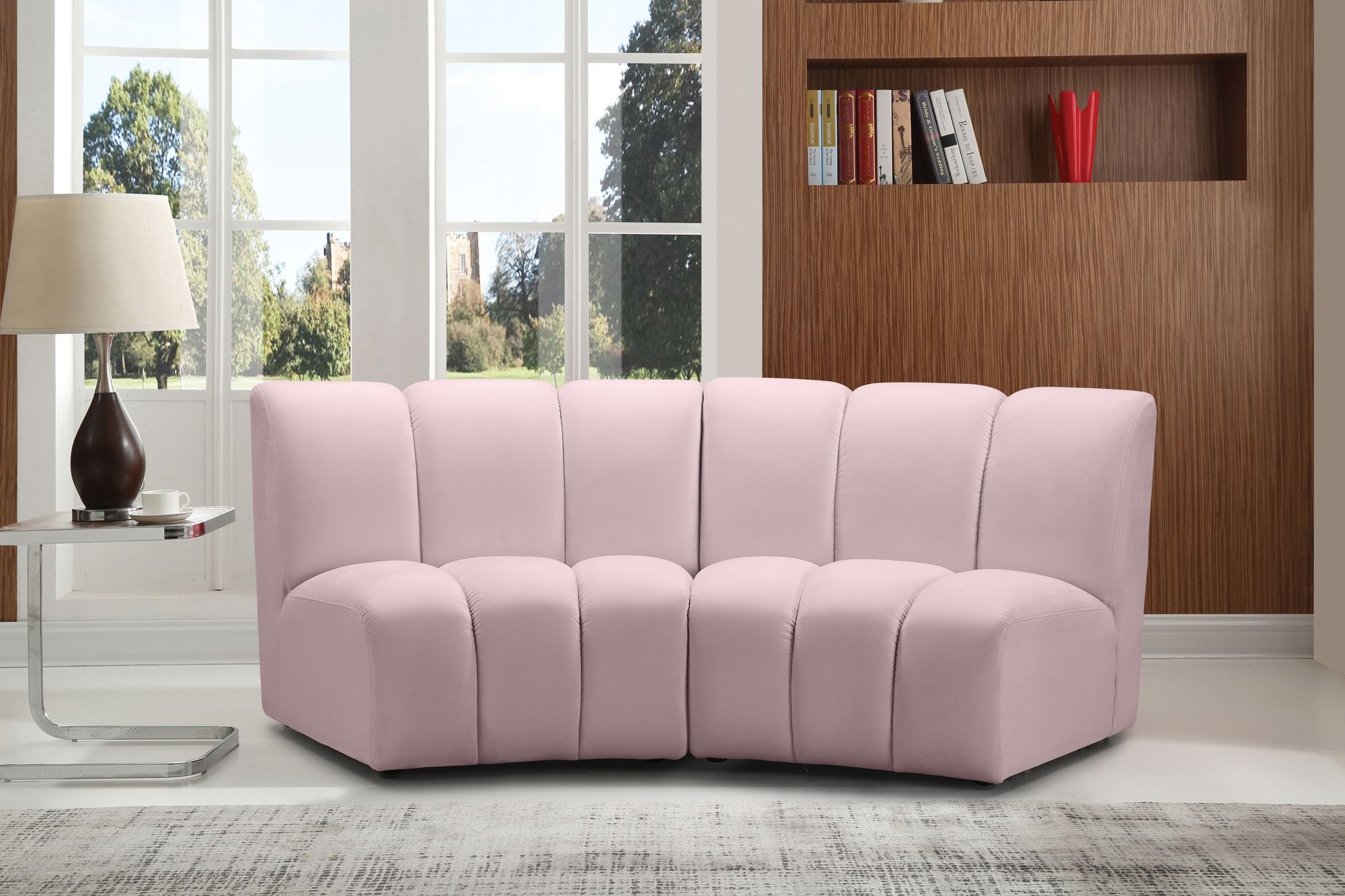 Infinity Velvet Modular Loveseat