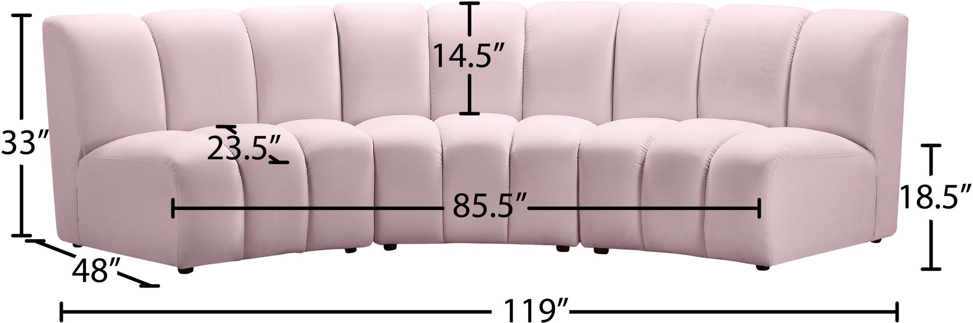 Infinity Velvet Modular Sofa