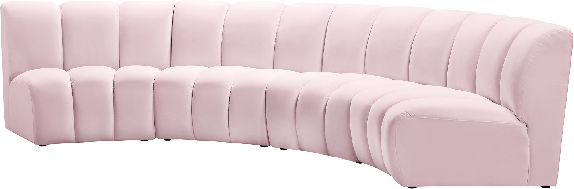 Infinity 148" 4-Piece Velvet Modular Sectional