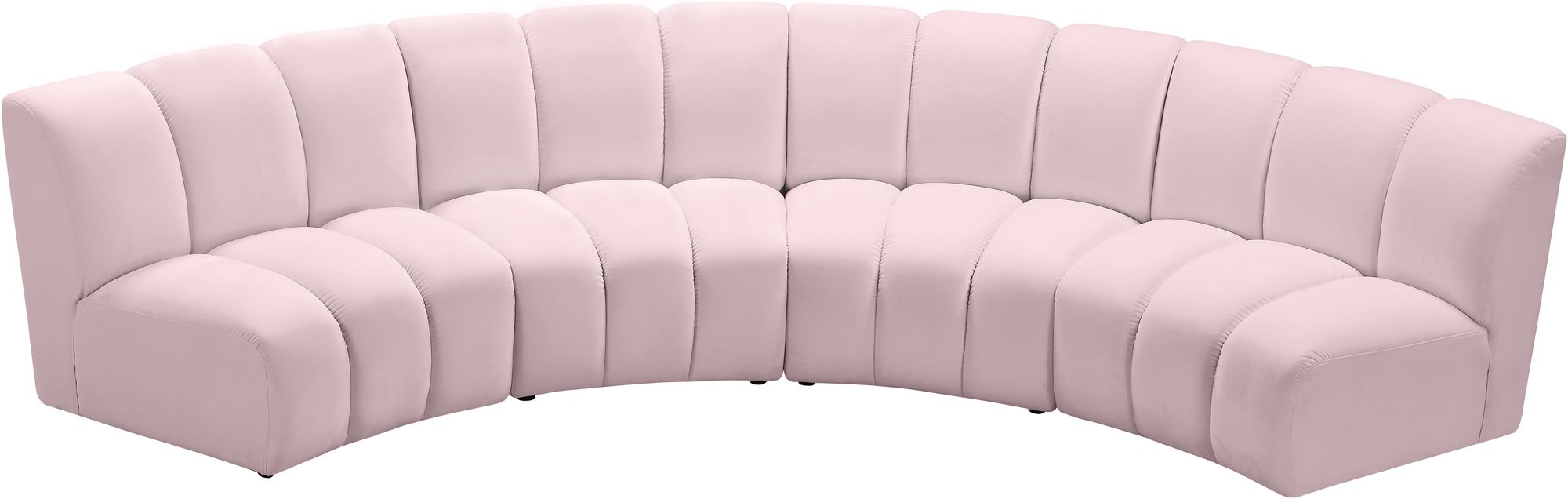 Infinity 148" 4-Piece Velvet Modular Sectional