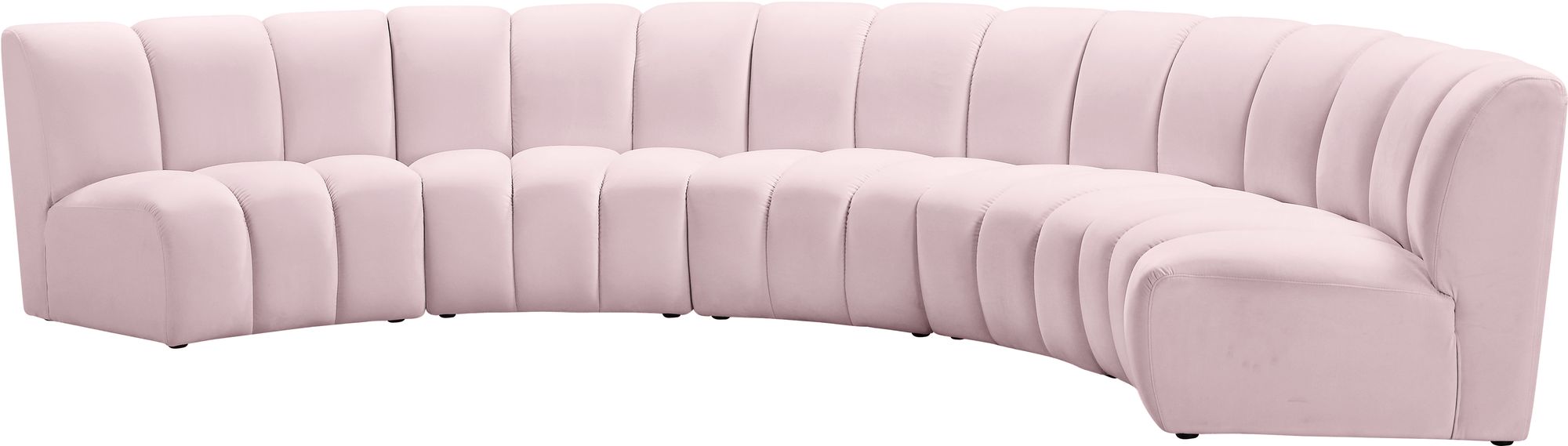 Infinity 167" 5-Piece Velvet Modular Sectional