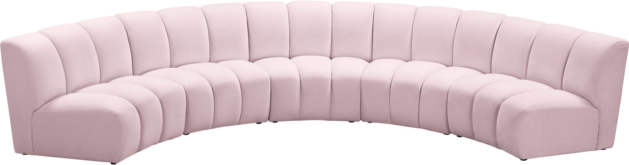 Infinity 167" 5-Piece Velvet Modular Sectional