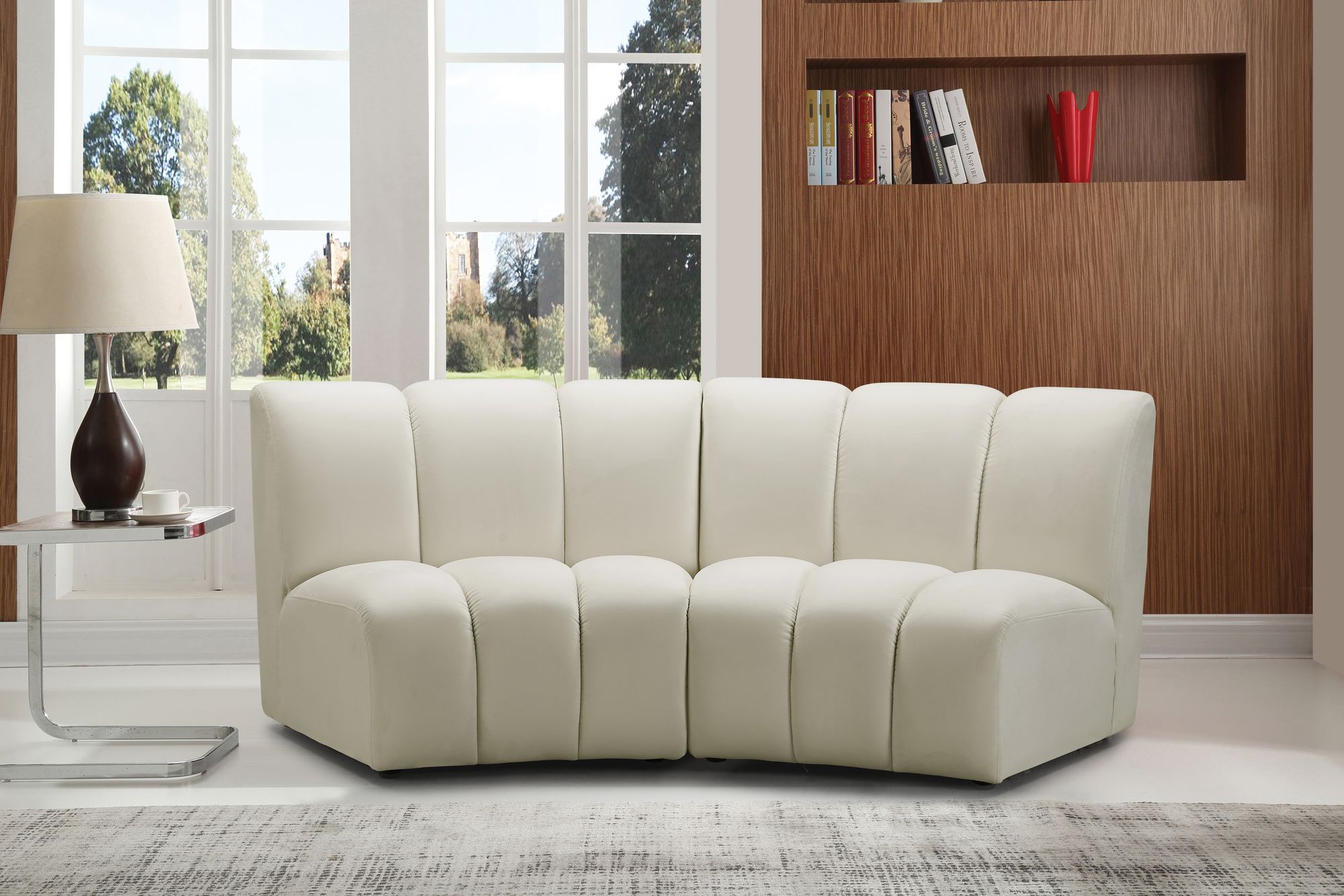 Infinity Velvet Modular Loveseat