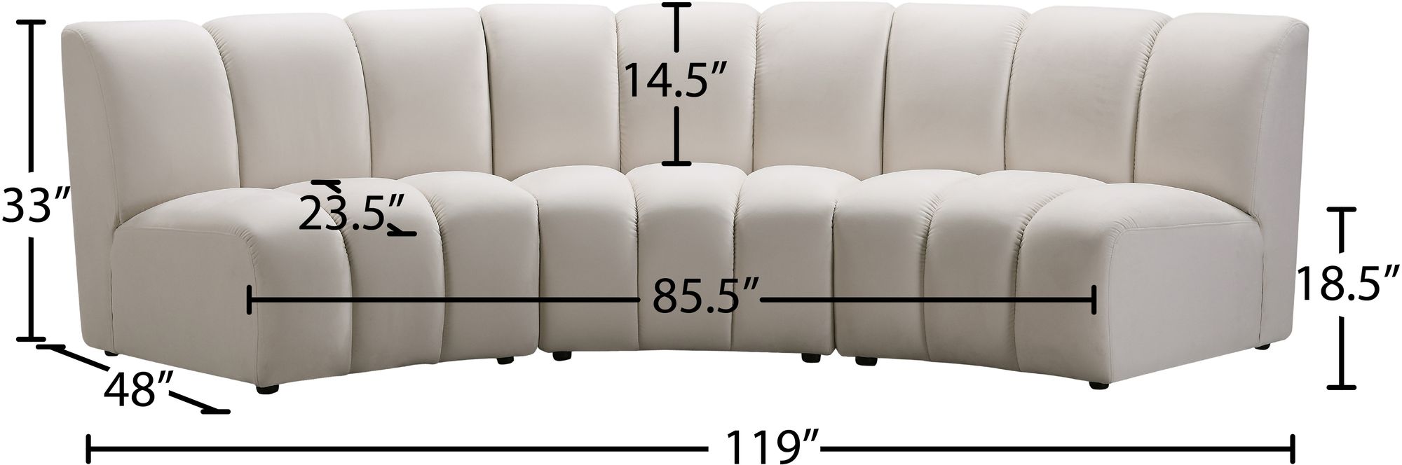 Infinity Velvet Modular Sofa