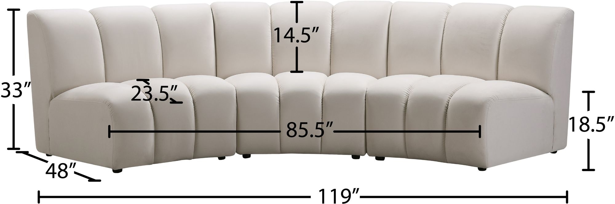 Infinity Velvet Modular Sofa