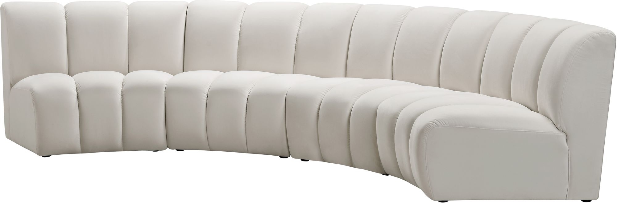 Infinity 148" 4-Piece Velvet Modular Sectional