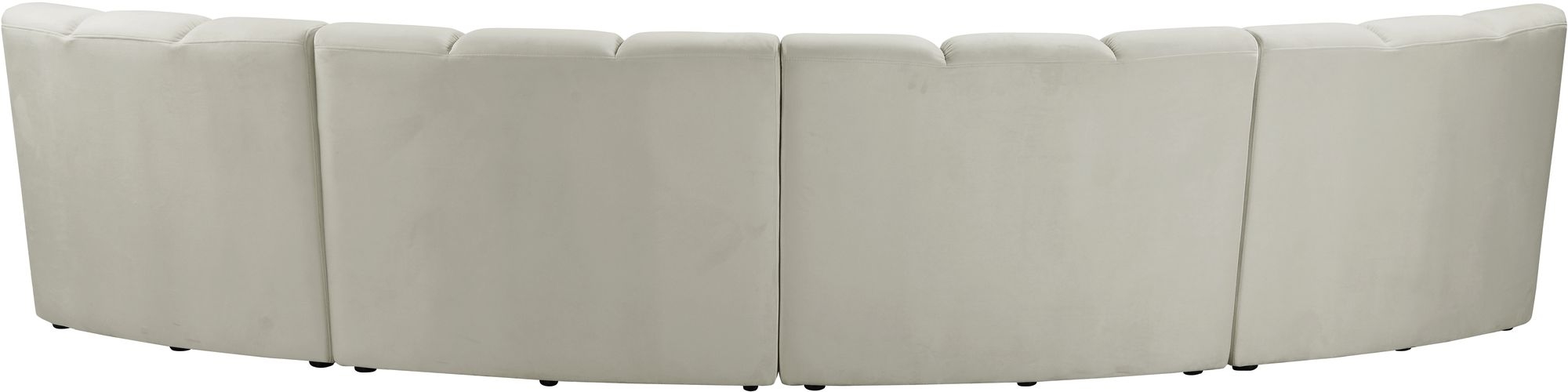 Infinity 148" 4-Piece Velvet Modular Sectional