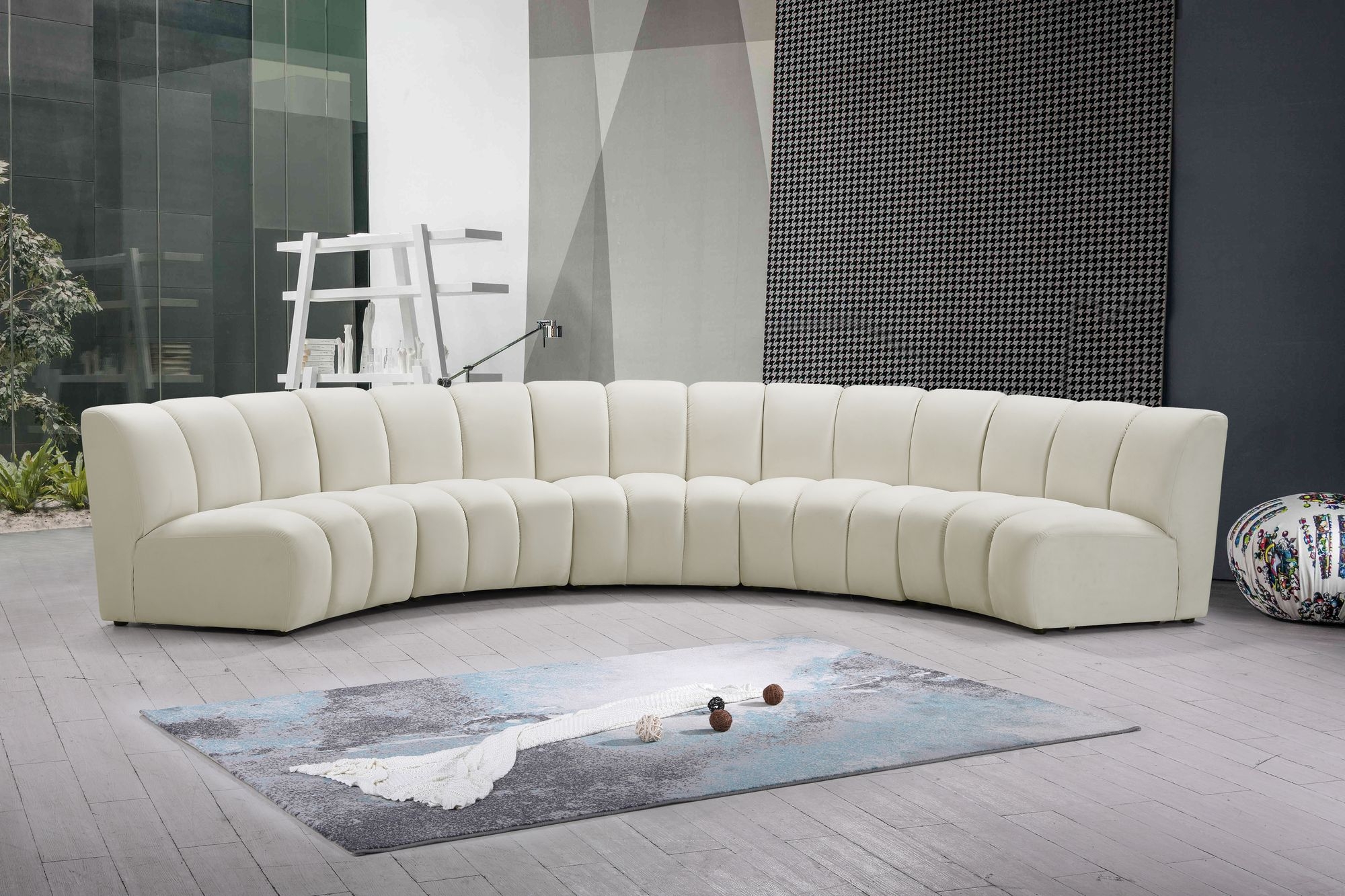 Infinity 167" 5-Piece Boucle Fabric Sectional Sofa