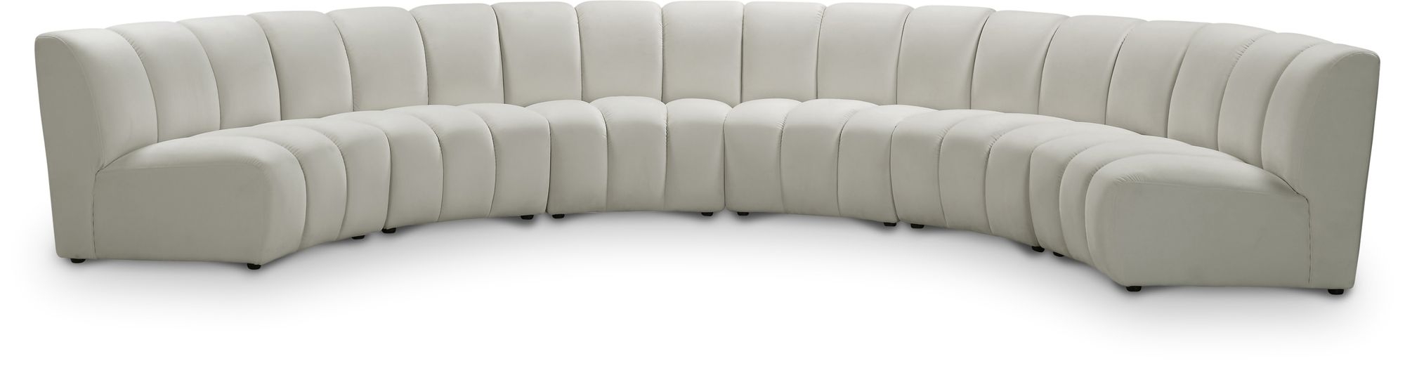 Infinity 174" 6-Piece Boucle Fabric Sectional Sofa