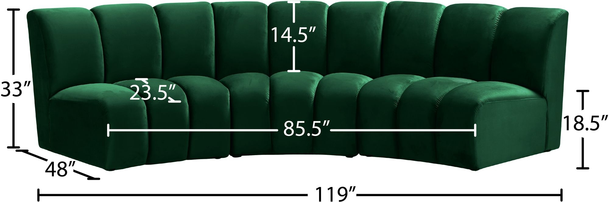 Infinity Velvet Modular Sofa