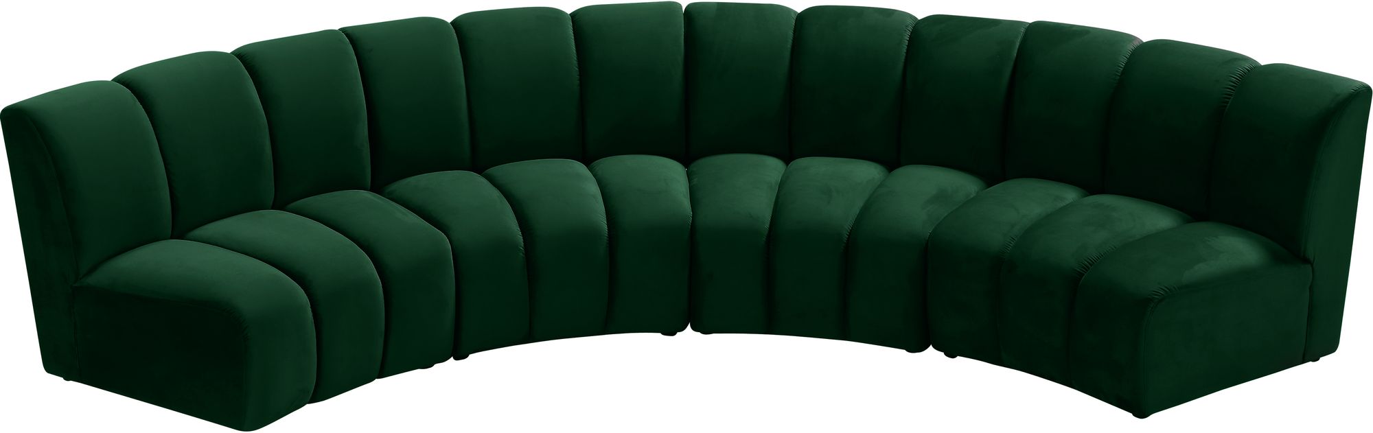 Infinity 148" 4-Piece Velvet Modular Sectional