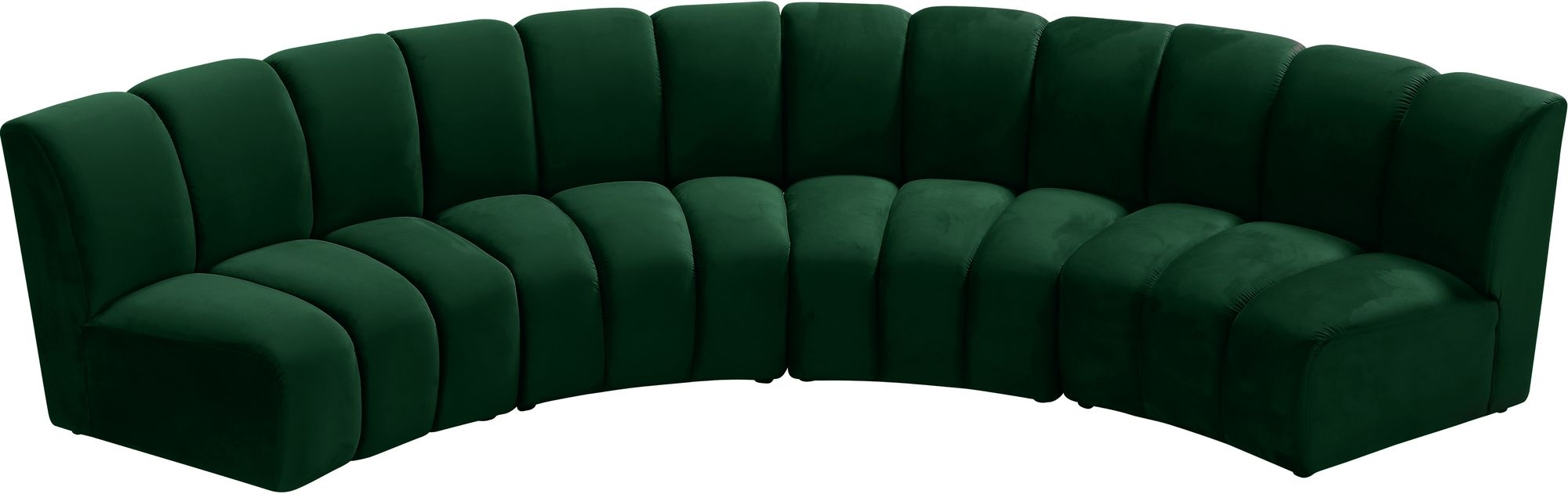 Infinity 148" 4-Piece Velvet Modular Sectional