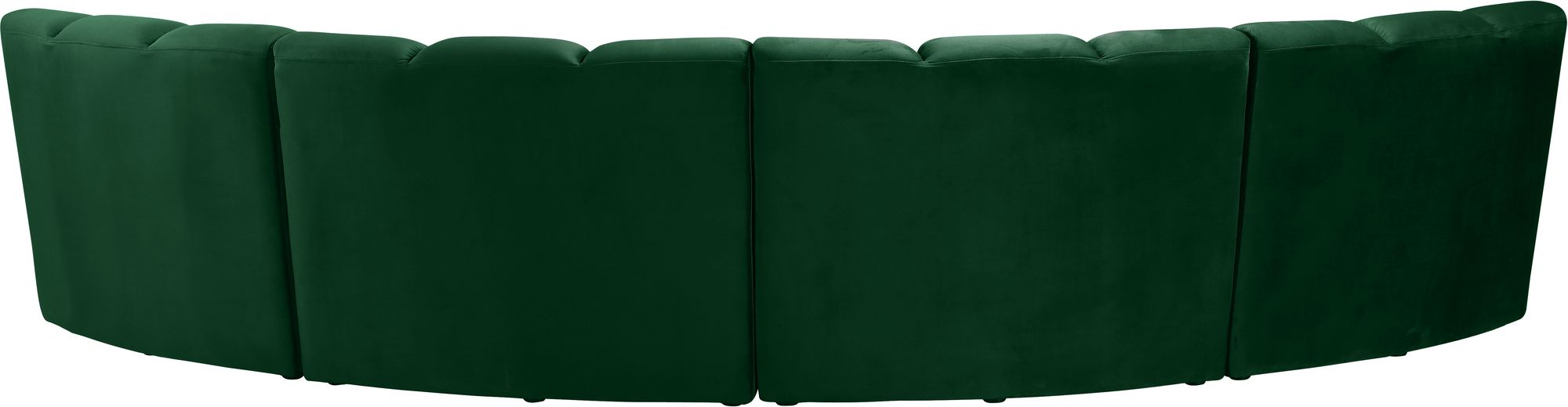 Infinity 148" 4-Piece Velvet Modular Sectional