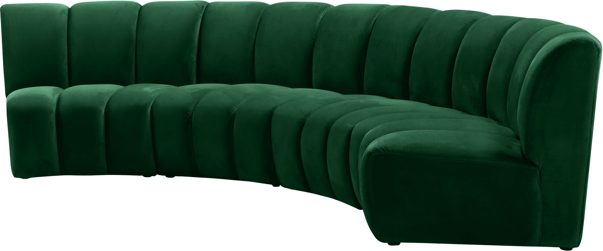 Infinity 148" 4-Piece Velvet Modular Sectional
