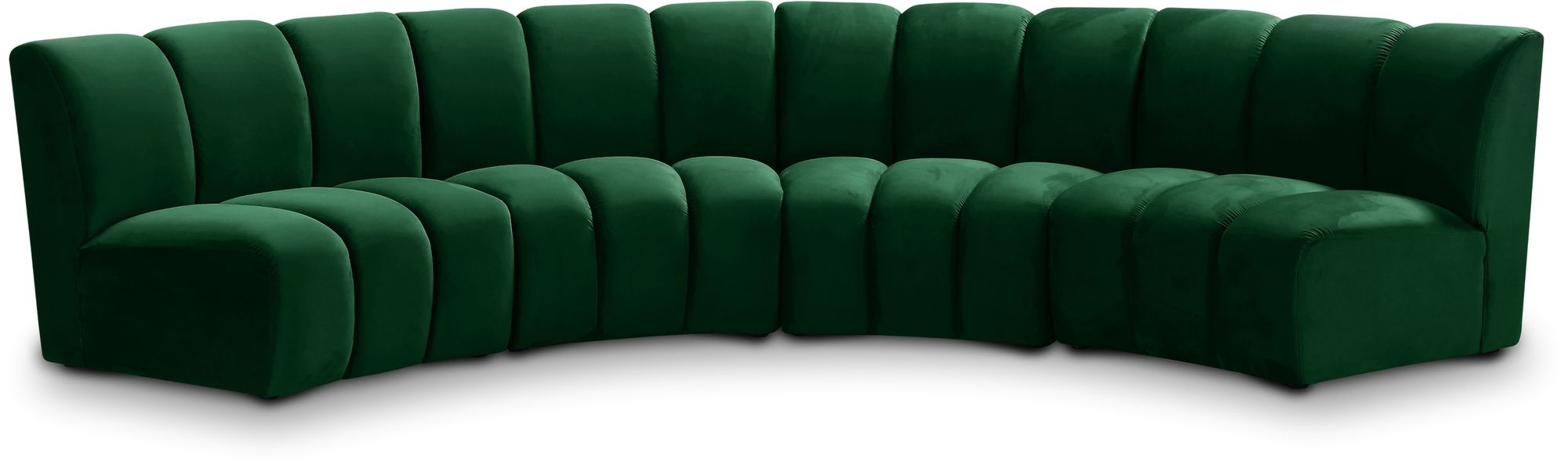 Infinity 148" 4-Piece Velvet Modular Sectional