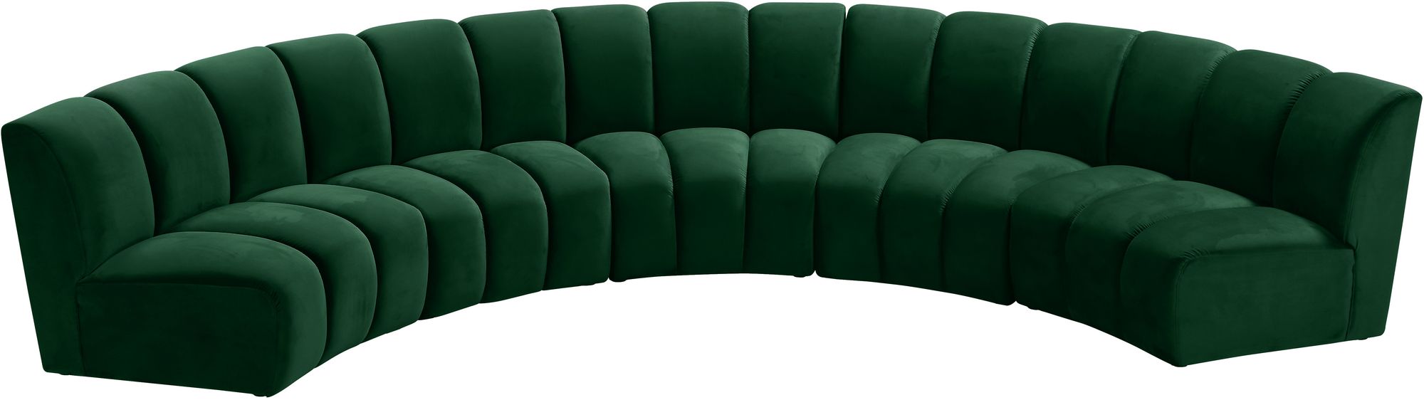 Infinity 167" 5-Piece Velvet Modular Sectional
