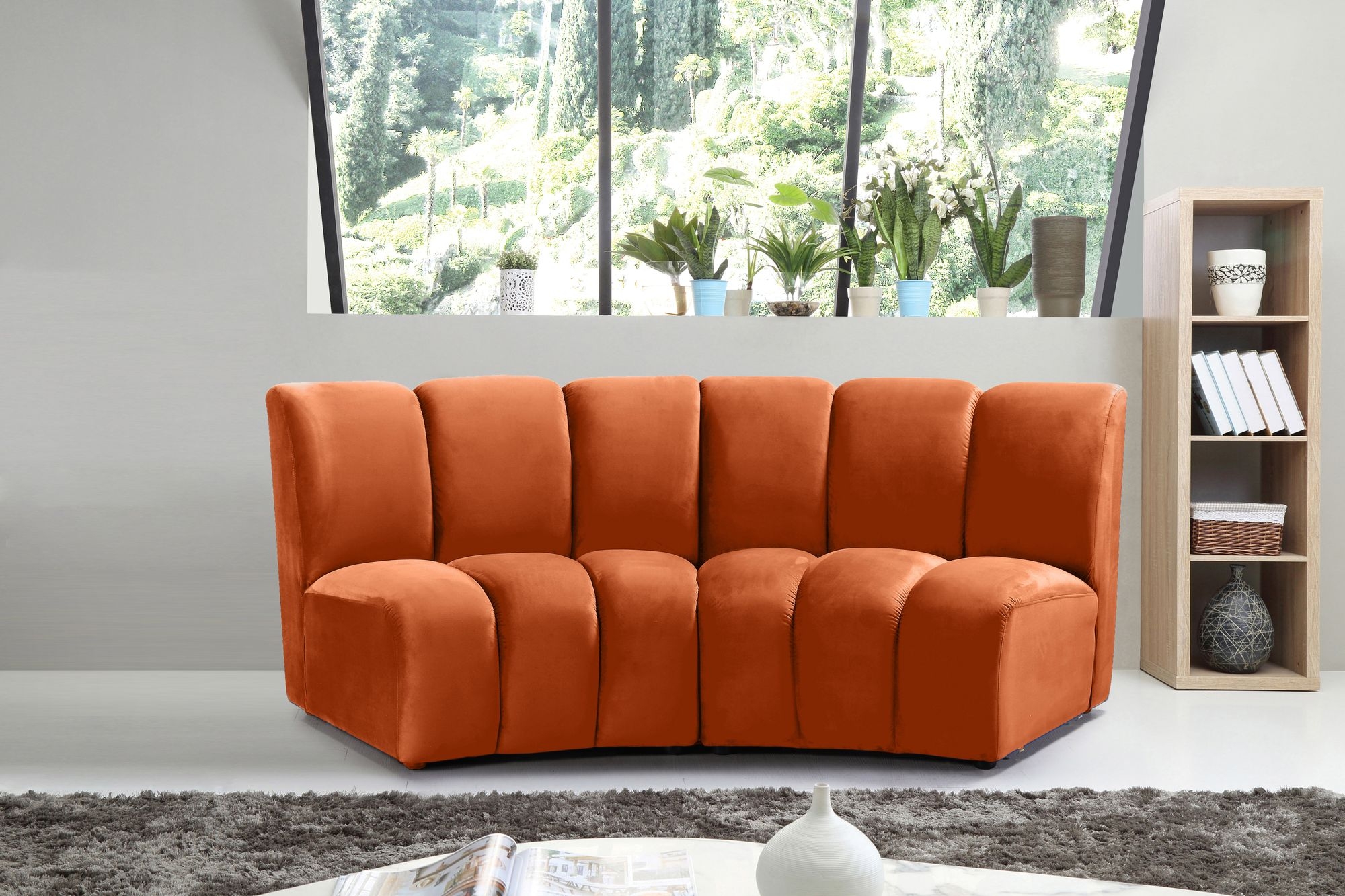 Infinity Velvet Modular Loveseat