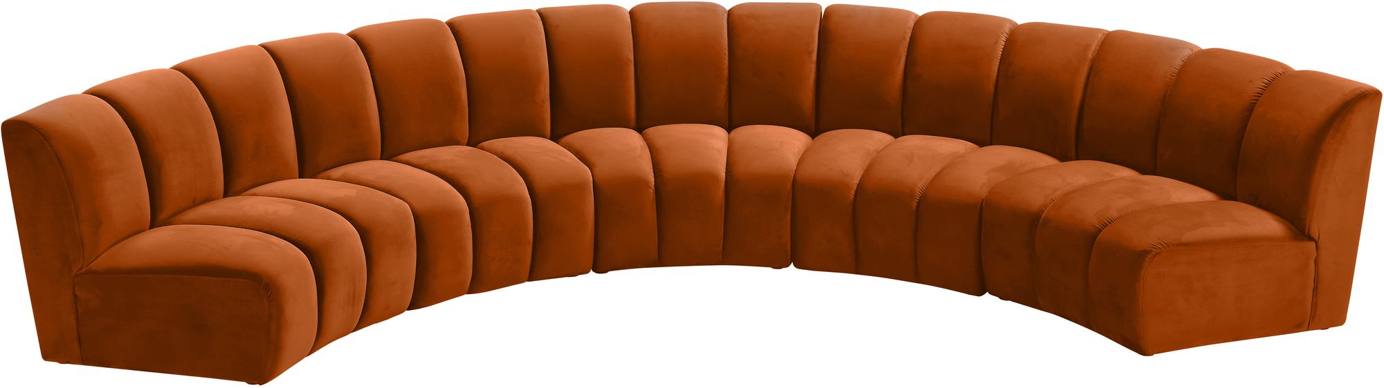Infinity 167" 5-Piece Velvet Modular Sectional