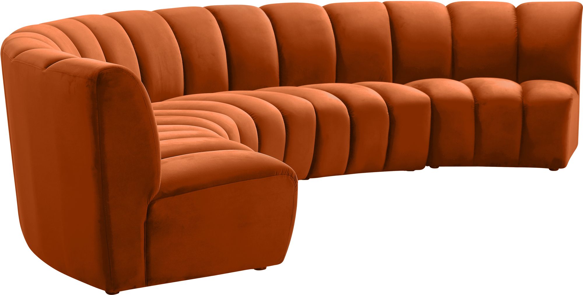 Infinity 167" 5-Piece Velvet Modular Sectional