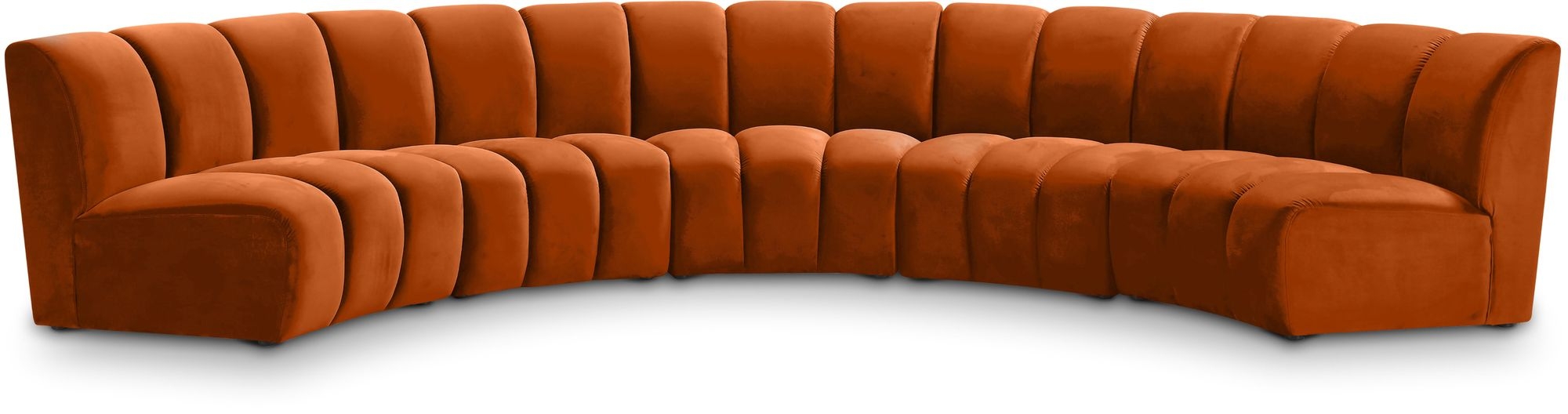 Infinity 167" 5-Piece Boucle Fabric Sectional Sofa