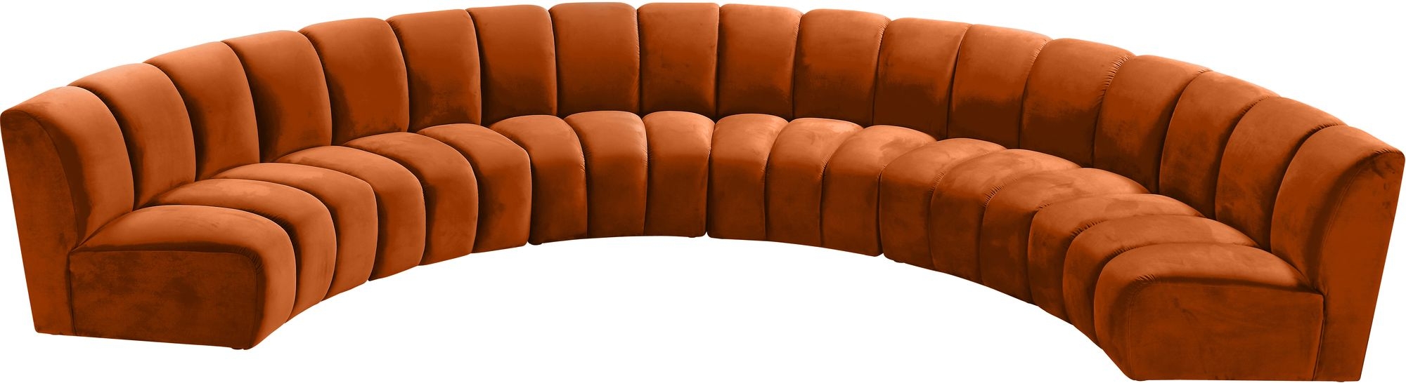 Infinity 174" 6-Piece Boucle Fabric Sectional Sofa