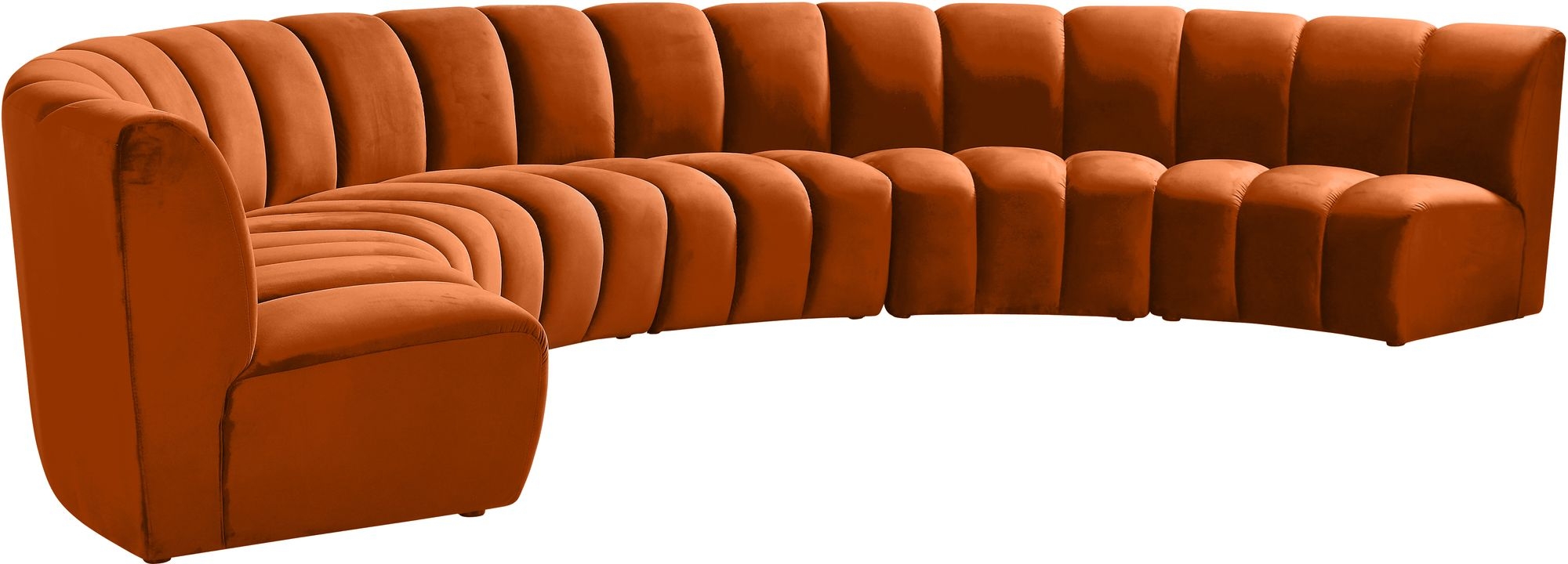 Infinity 174" 6-Piece Boucle Fabric Sectional Sofa