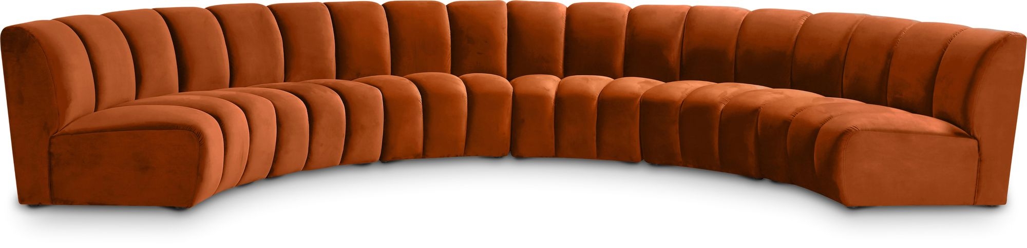 Infinity 174" 6-Piece Boucle Fabric Sectional Sofa