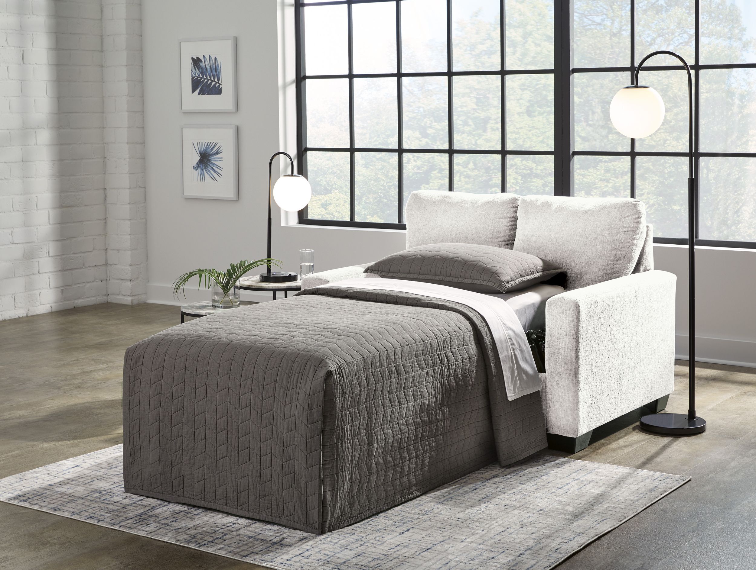 Rannis Fabric Twin Sofa Sleeper