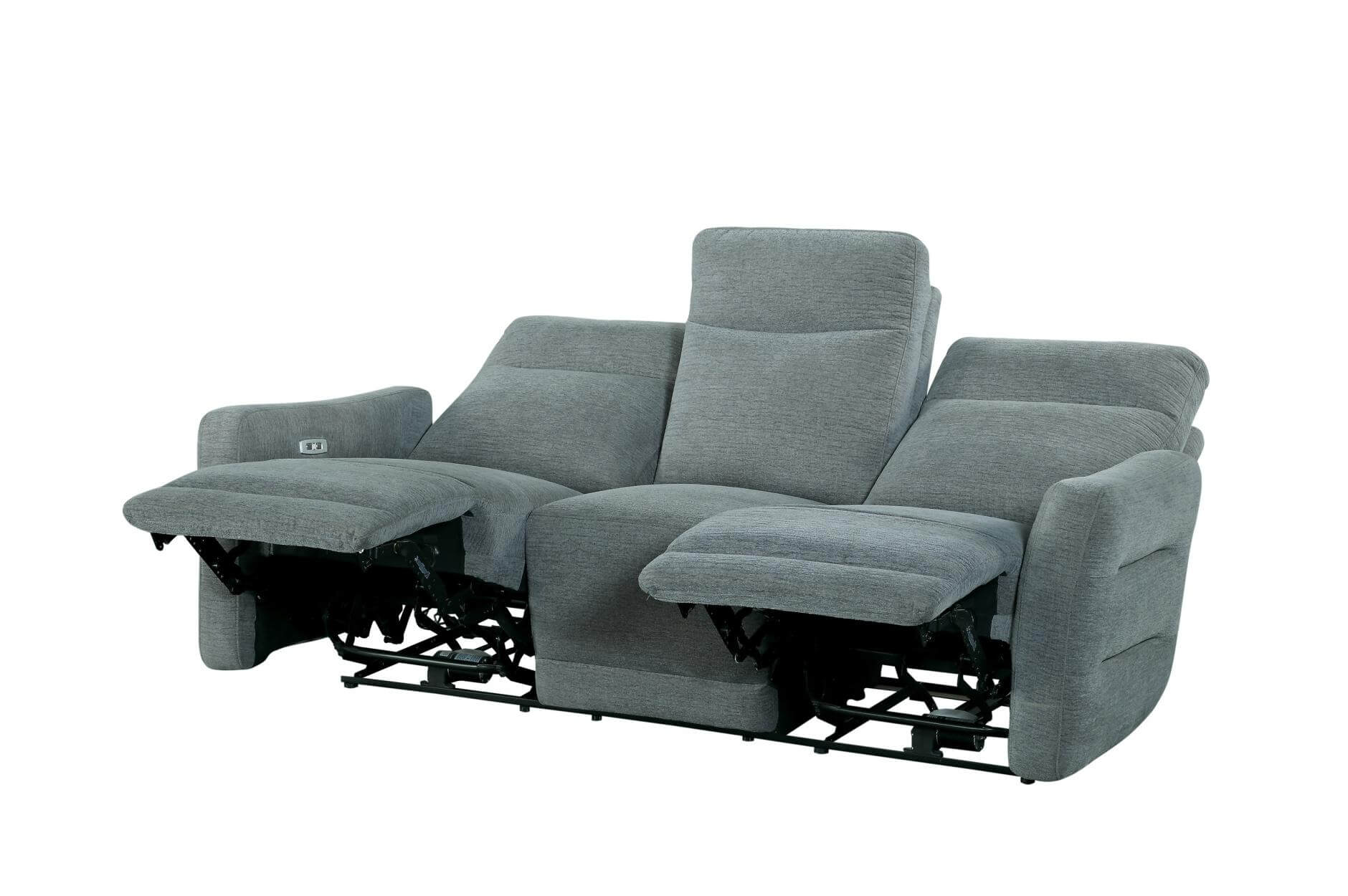 Edition Fabric Power Double Lay Flat Reclining Sofa by Homelegance