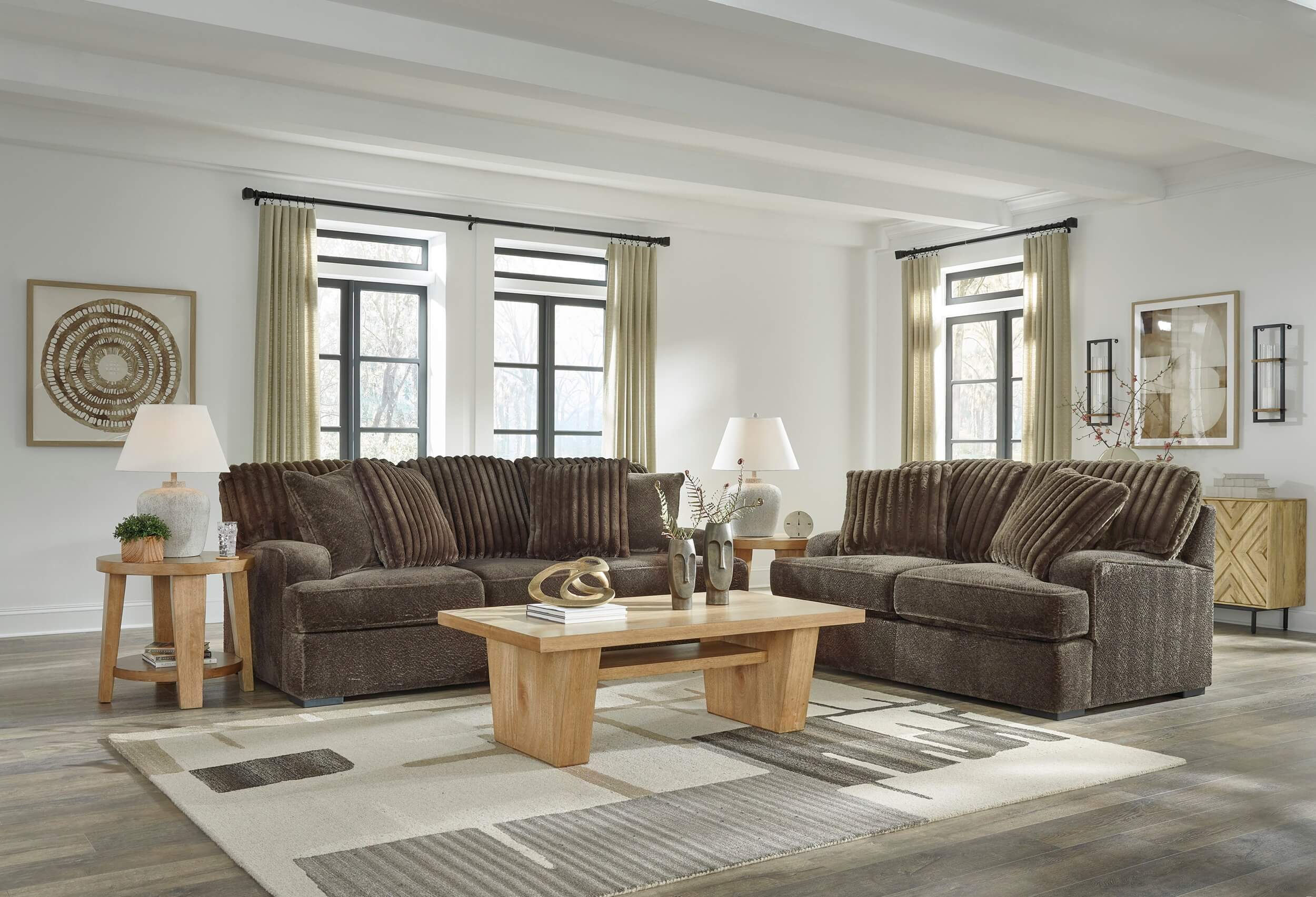 Ashley Aylesworth Chocolate Sofa And Loveseat