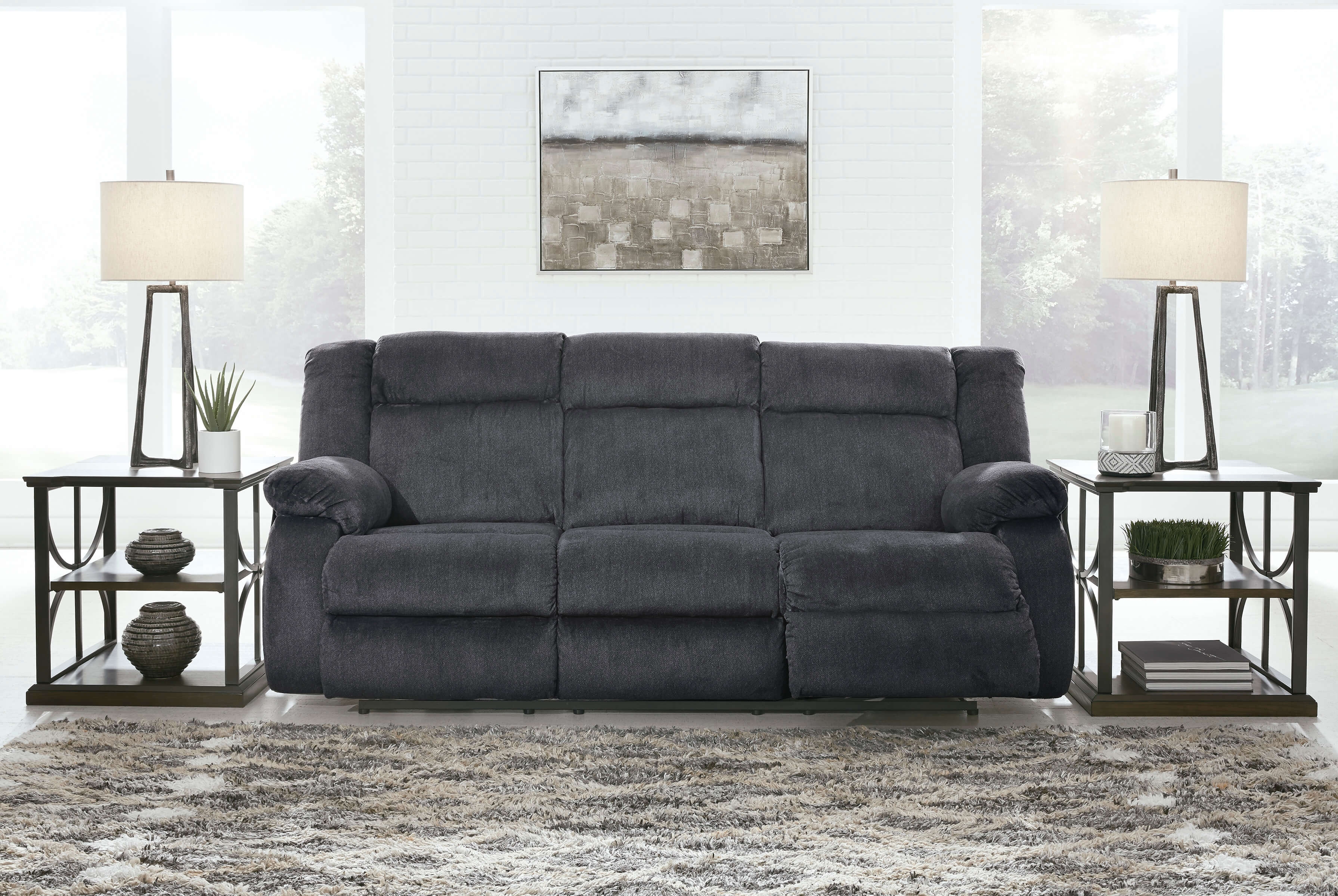 Burkner Polyester Power Reclining Sofa